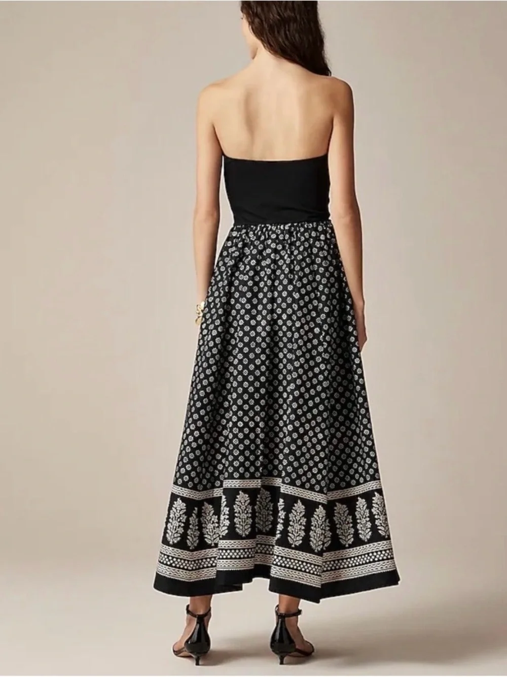 NWT Jcrew strapless mixy dress in block print - Picture 3 of 7